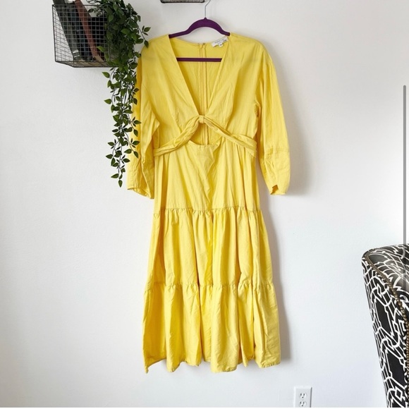 Derek Lam Collective Rent the Runway Twist Front Dress Sz 12 - Picture 4 of 8